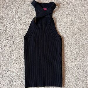 Elegant Black Halter Neck Top